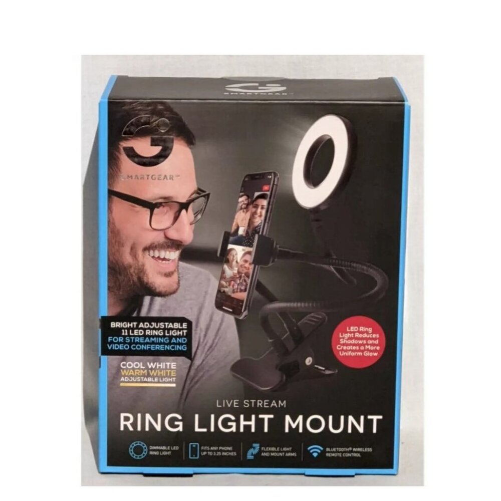Smartgear Live Stream Set Ring Light & Remote Videos, Social Media NIB‎